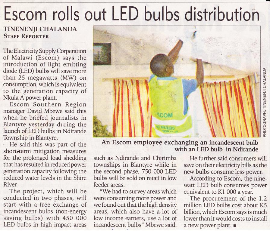 2016-12-20_Tue_Escom rolls out LED bulbs distribution_The Nation.png