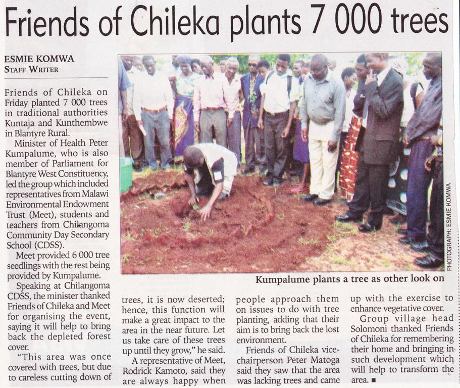 2017-02-07_Tue_Friends of Chileka plants 7000 trees_The Nation