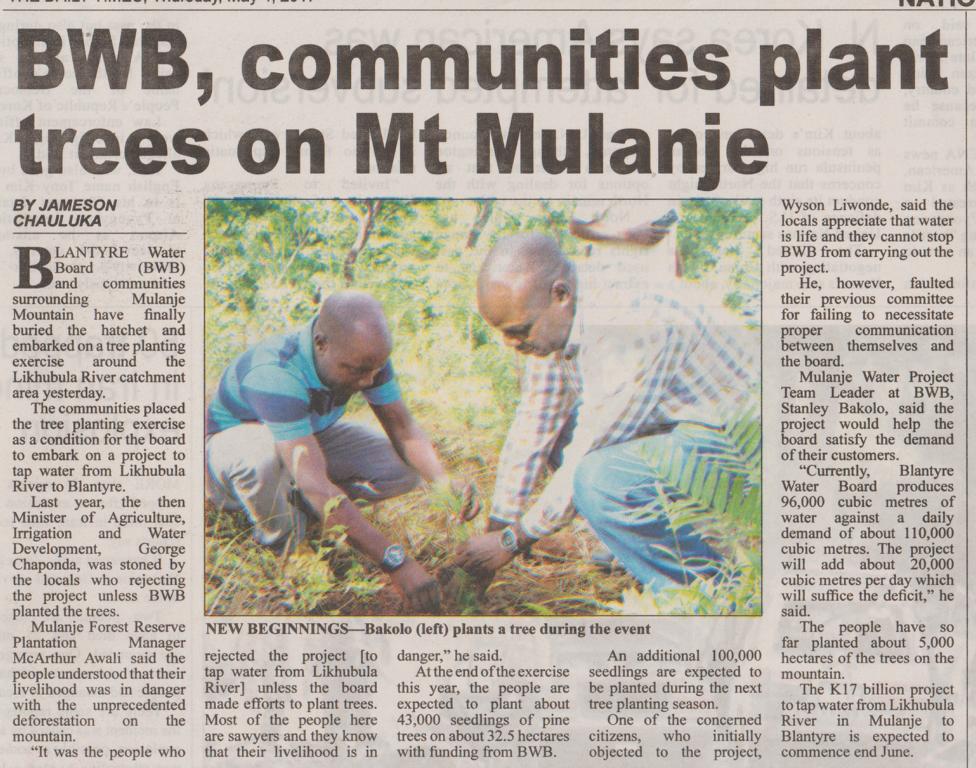 2017-05-04_Thu_BWB, communities plant trees on Mt Mulanje_The Daily Times.JPG