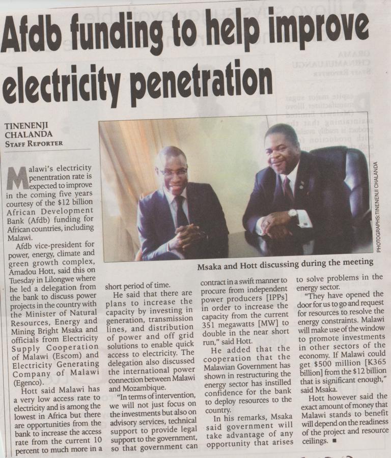 2017-05-08_Mon_Afdb funding to help improve electricitx penetration_The Nation.JPG