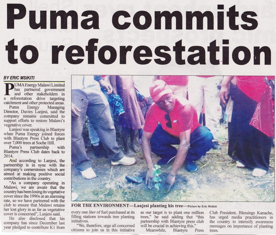 2017-01-24_Tue_Puma commits to reforestation_The Daily Times.JPG