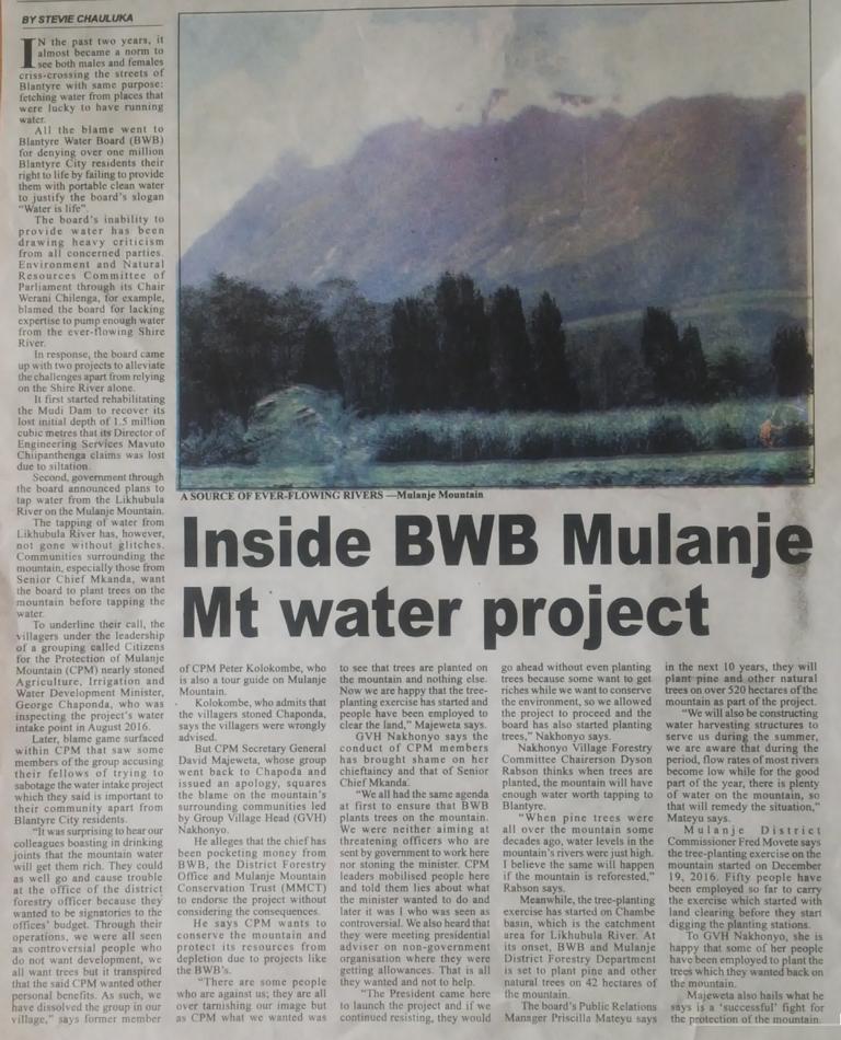 2017_01_09_Monday_Inside BWB Mulanje Mt water project-The Daily Times.JPG