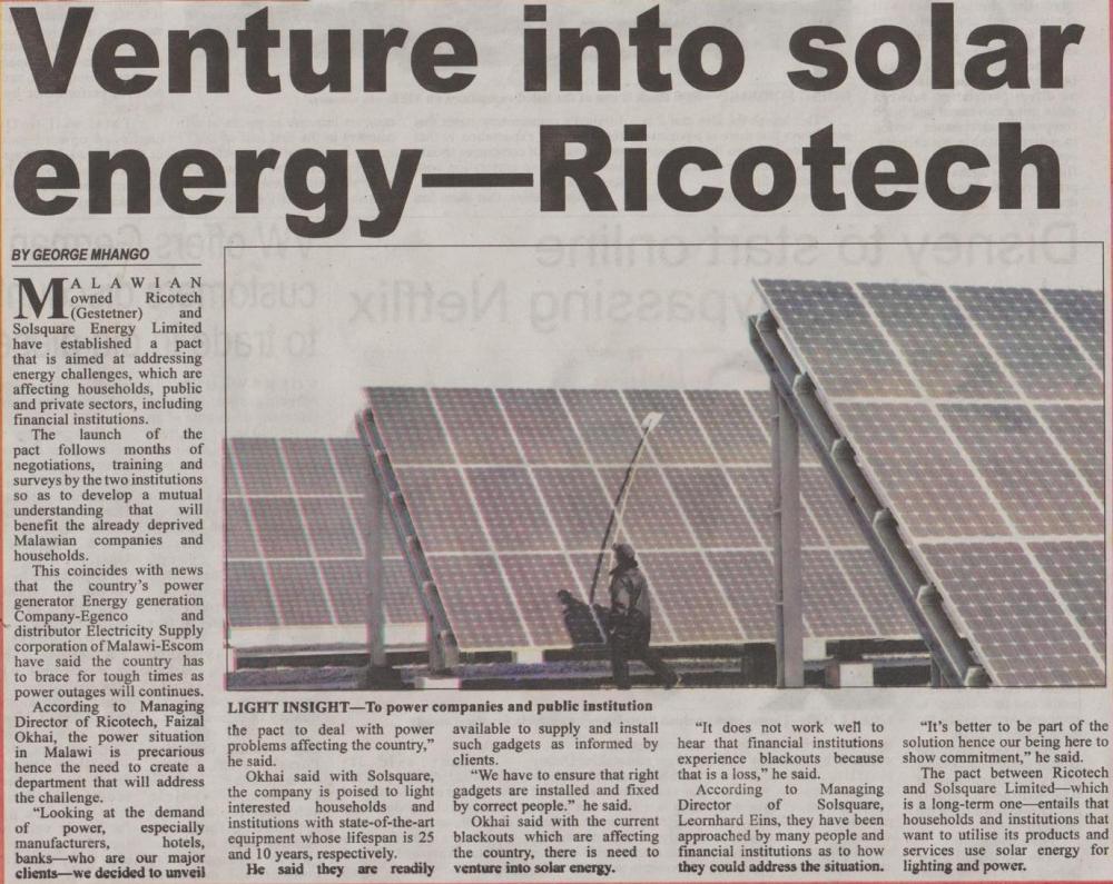 Venture into solar energy_Ricotech_2017-08-10_Business Times.JPG