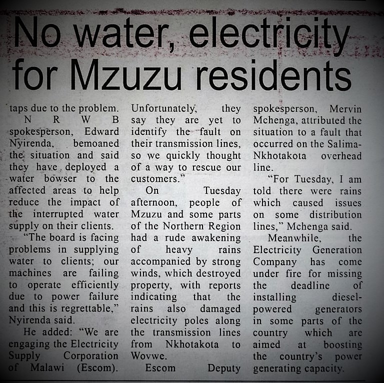 2018-1-5_TDT_No water, electricity for Mzuzu residents.jpg